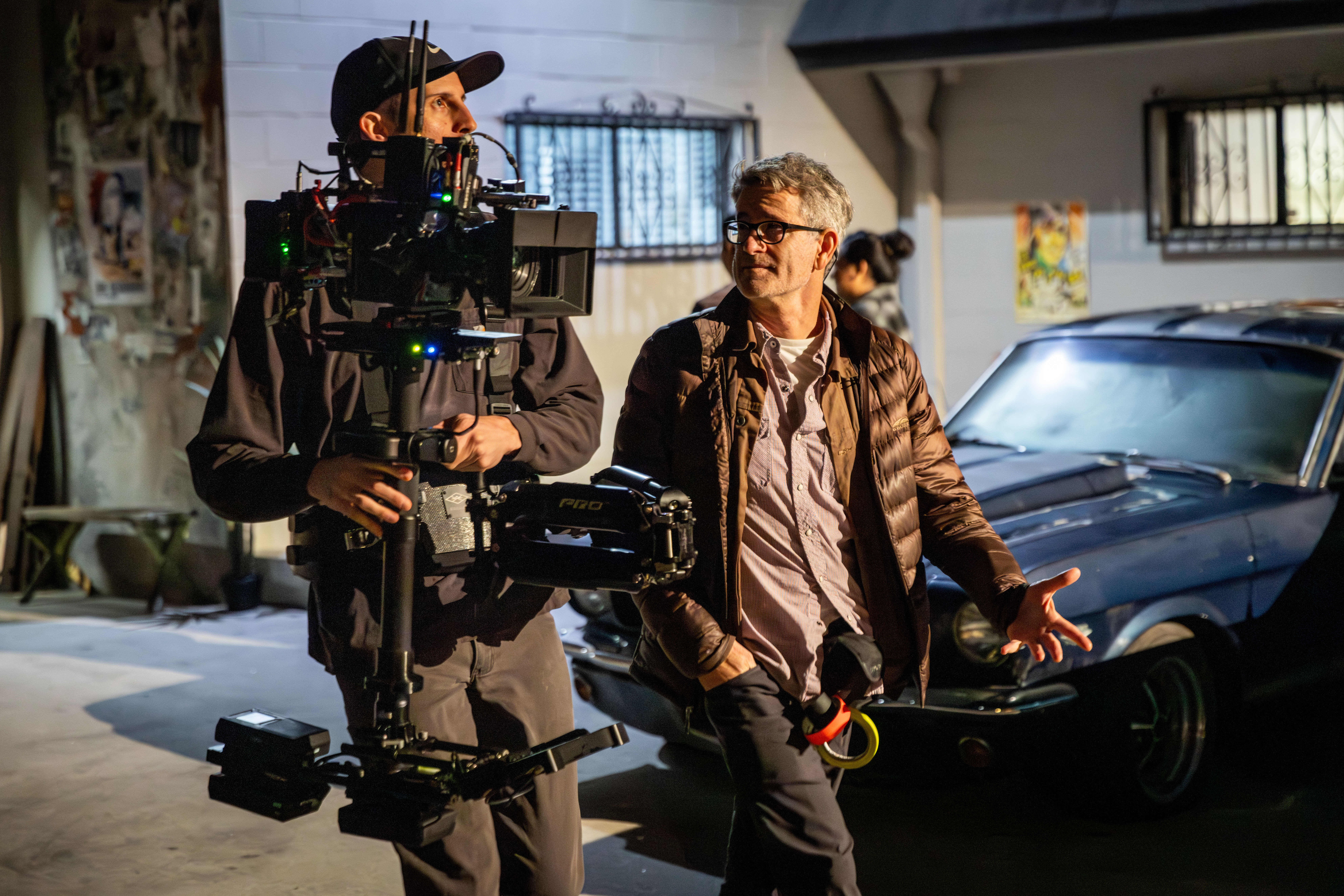 Camera operating on location
